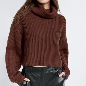Aritzia Babaton Guell Sweater dark brown
